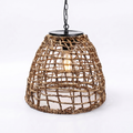 Solarcraft Solar Powered Woven Rattan Outdoor Hanging Lantern Led