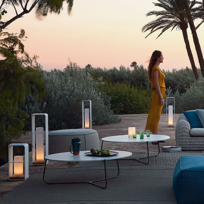Black Rectangular Solar Outdoor Lantern With Frosted Glass Diffuser