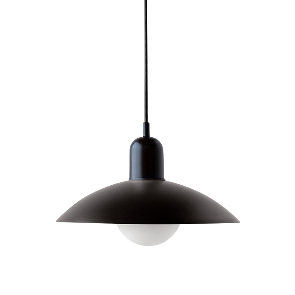 NordicCraft Shallow Curved Metal Shade Pendant Ceiling Light Creamy
