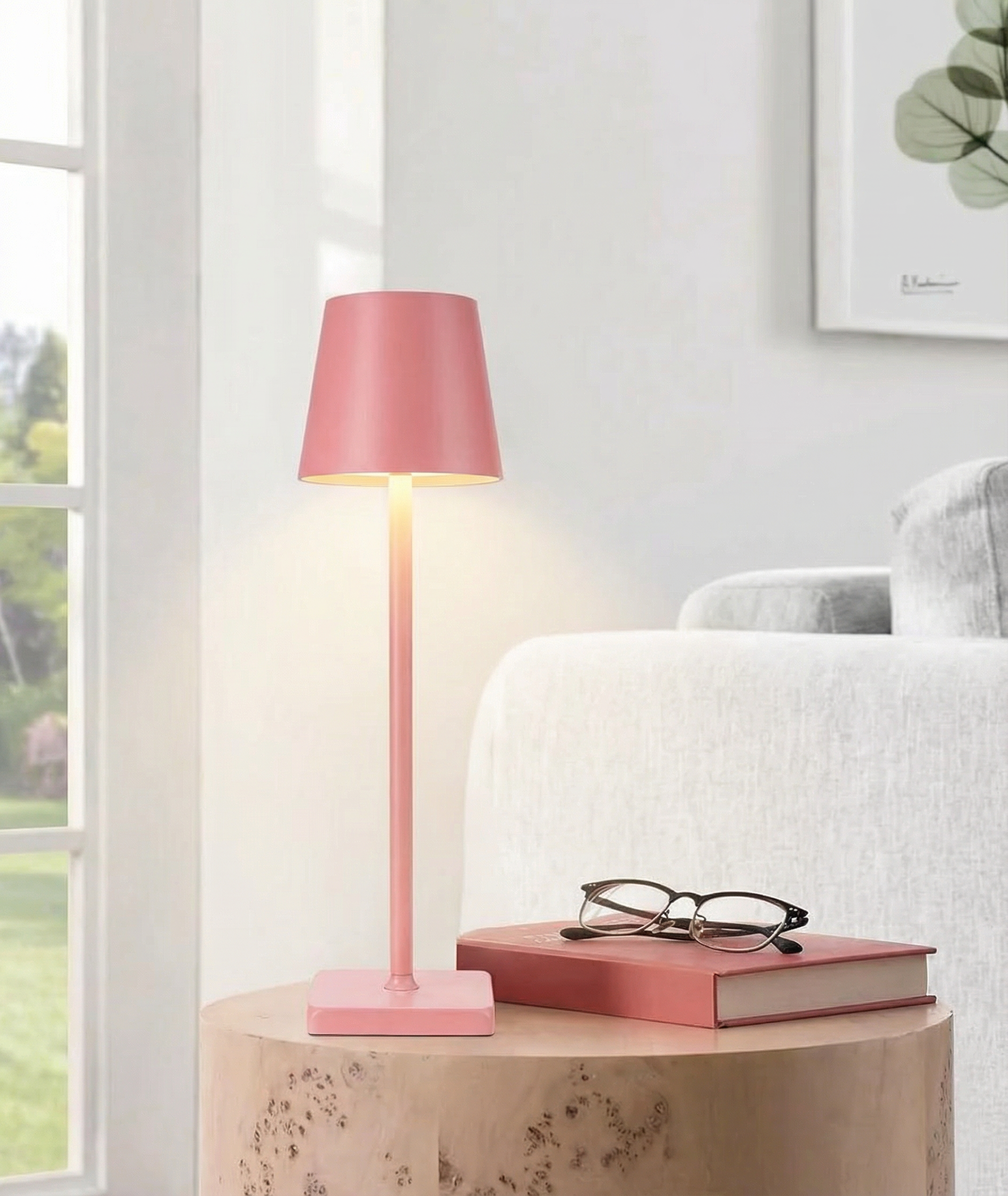 Portable Modern Aluminum Rechargeable Touch Dimmable LED Table Lamp
