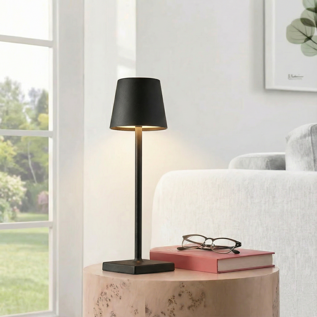 Portable Modern Aluminum Rechargeable Touch Dimmable LED Table Lamp