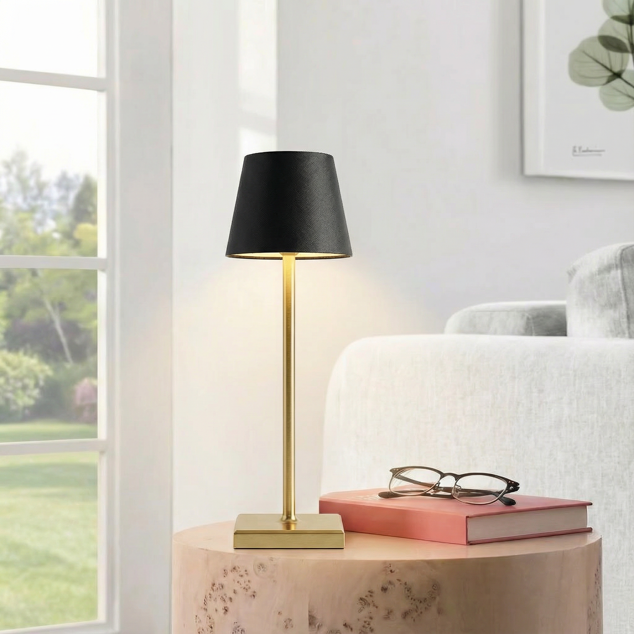 Portable Modern Aluminum Rechargeable Touch Dimmable LED Table Lamp