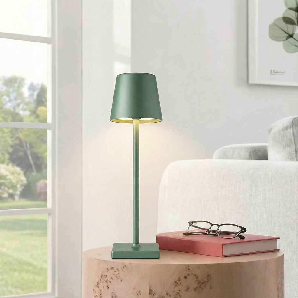 Portable Modern Aluminum Rechargeable Touch Dimmable LED Table Lamp