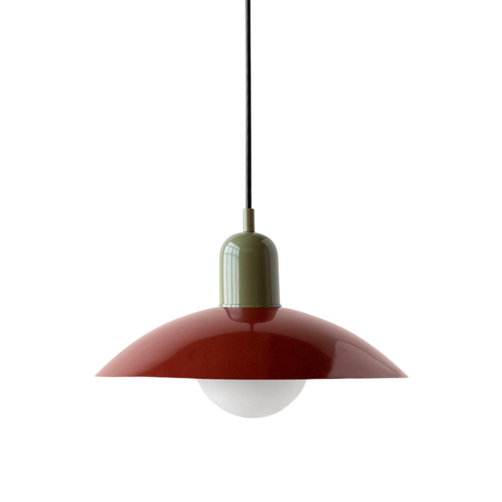 NordicCraft Shallow Curved Metal Shade Pendant Ceiling Light Creamy