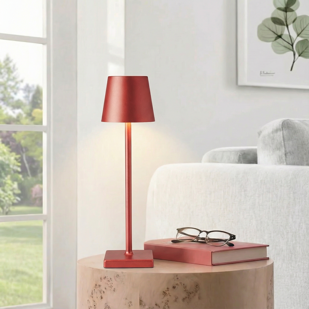 Portable Modern Aluminum Rechargeable Touch Dimmable LED Table Lamp