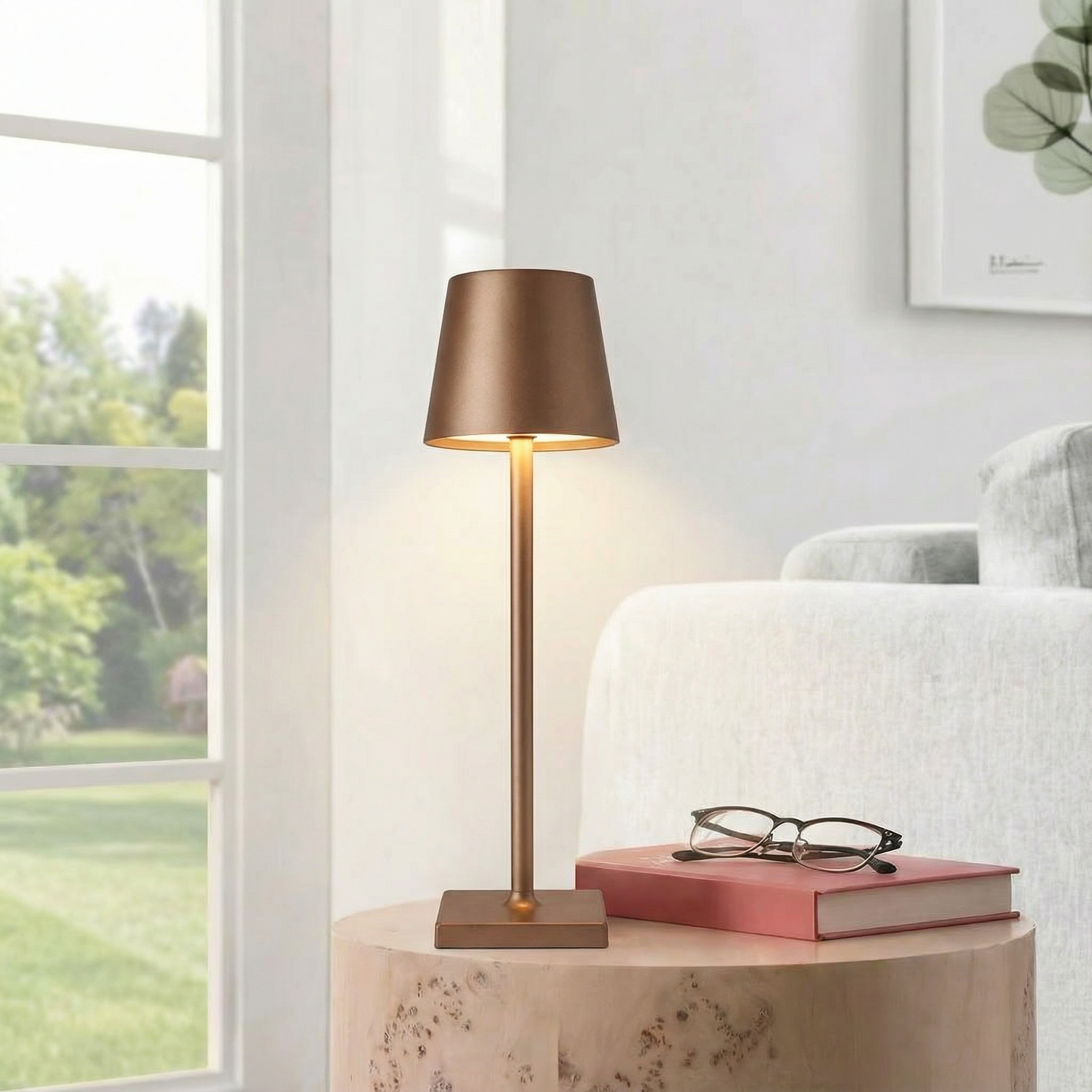 Portable Modern Aluminum Rechargeable Touch Dimmable LED Table Lamp