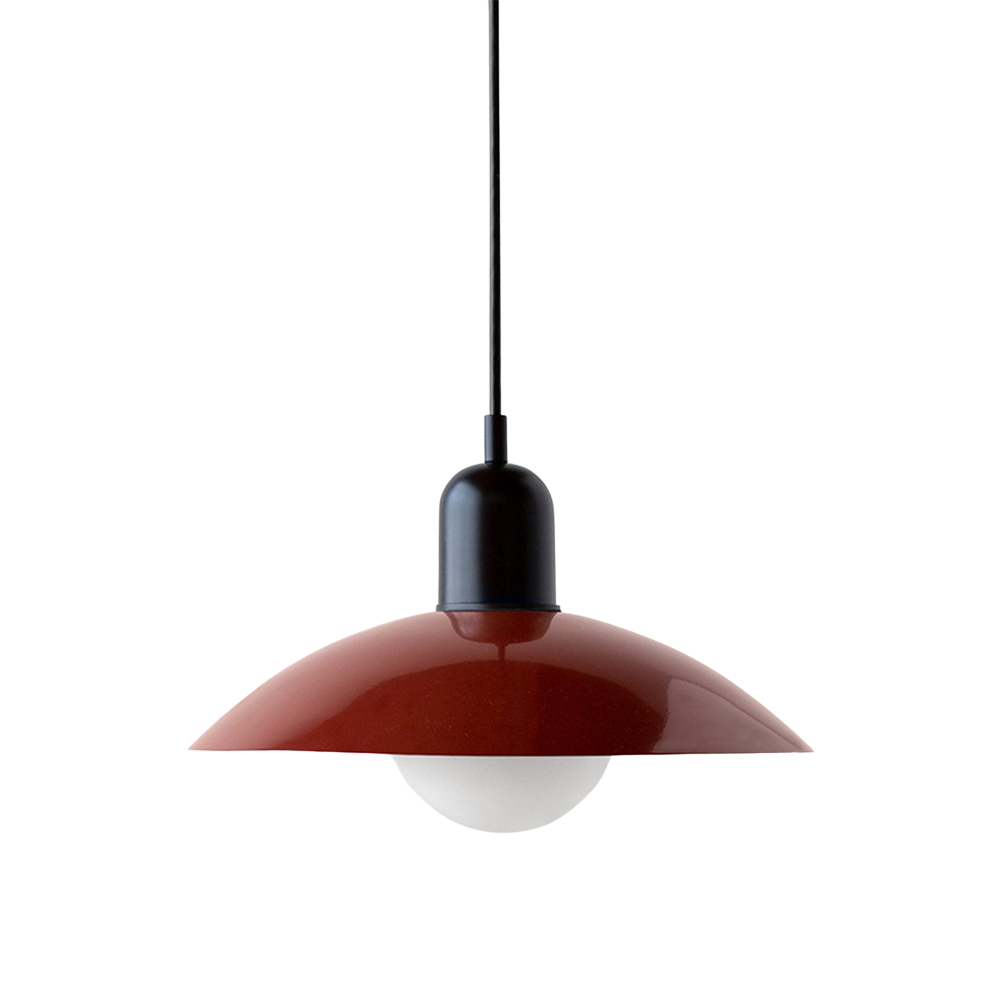 NordicCraft Shallow Curved Metal Shade Pendant Ceiling Light Creamy