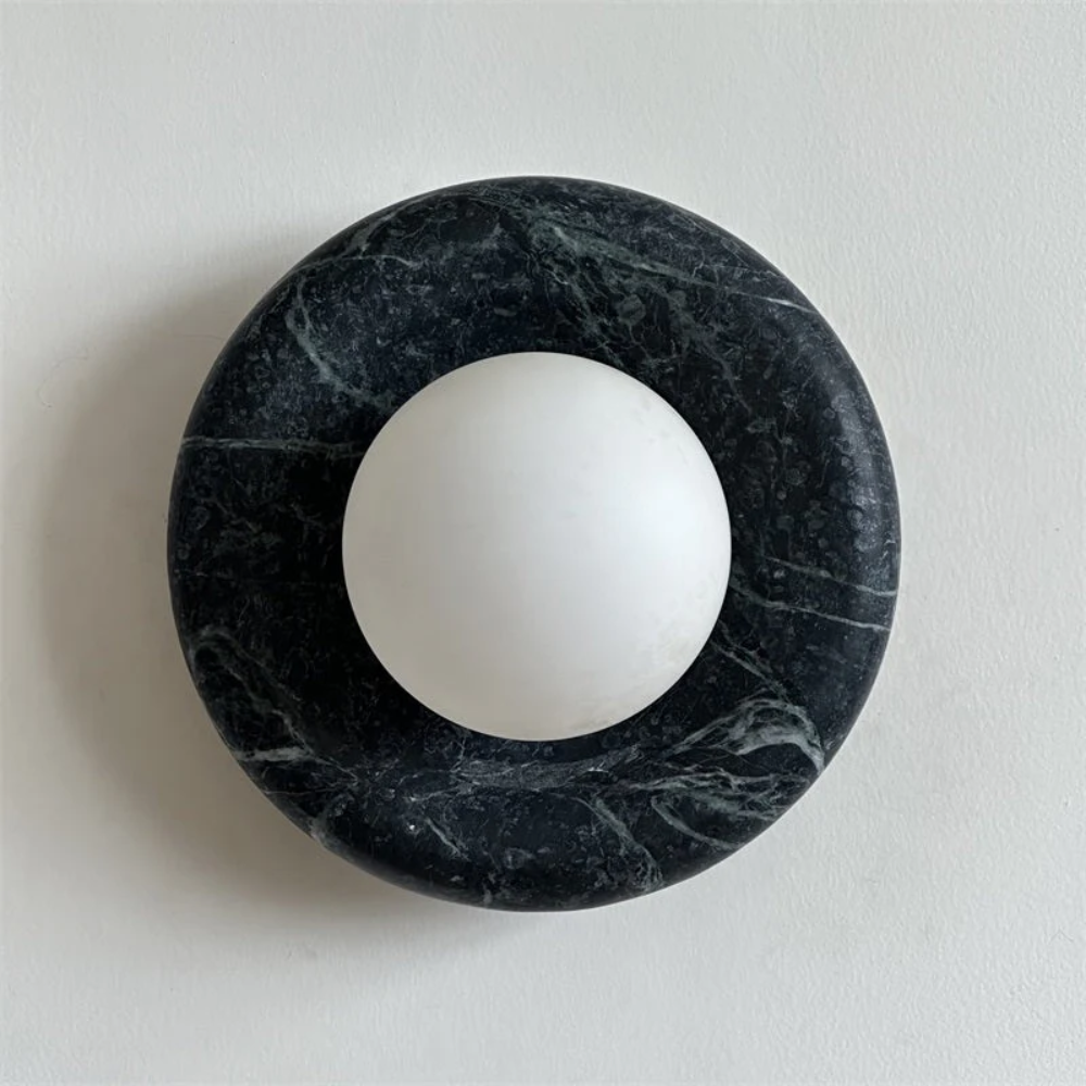 Modern Marble Wall Sconce LED Glass Globe
