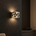 Natural Marble Cube Wall Light Minimalist Bedroom Sconce