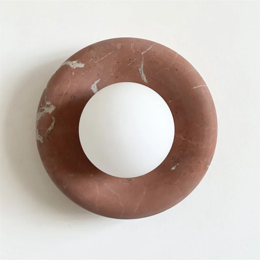 Modern Marble Wall Sconce LED Glass Globe