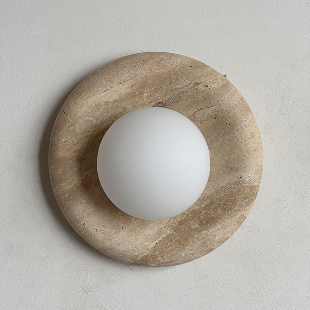 Modern Marble Wall Sconce LED Glass Globe