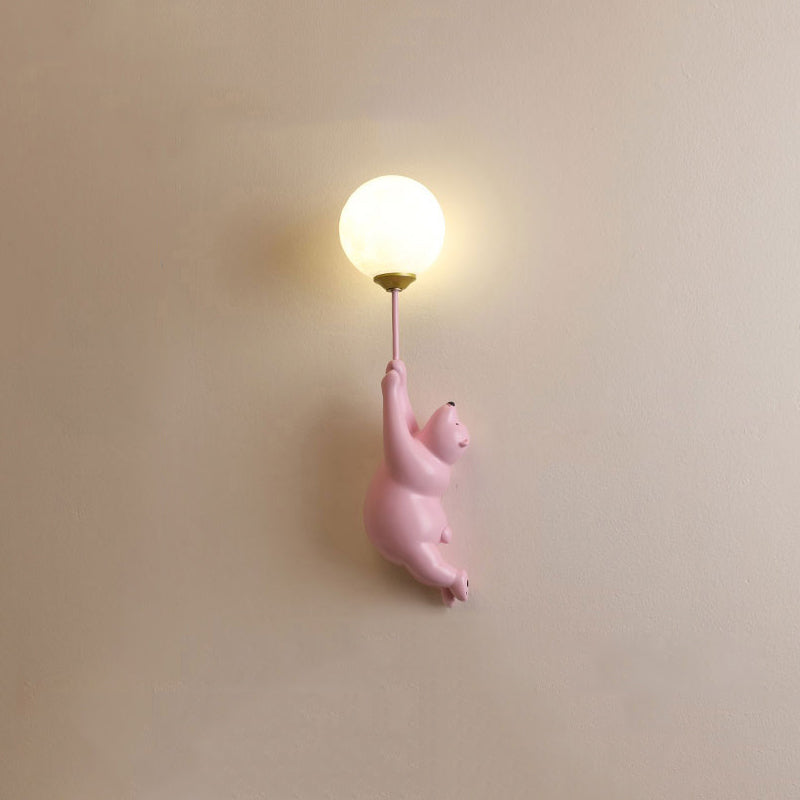 Bear Balloon Wall Lamp Decorative Kids Room Night Light