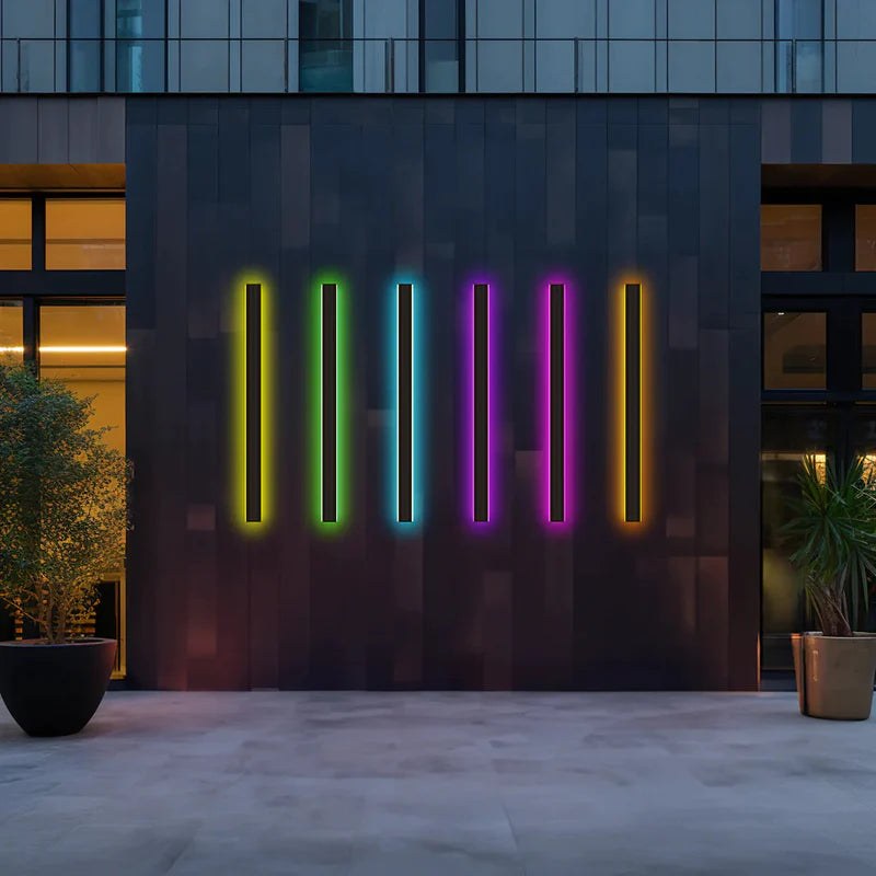 Architectural Black Vertical LED Wall Light For Indoor And Outdoor