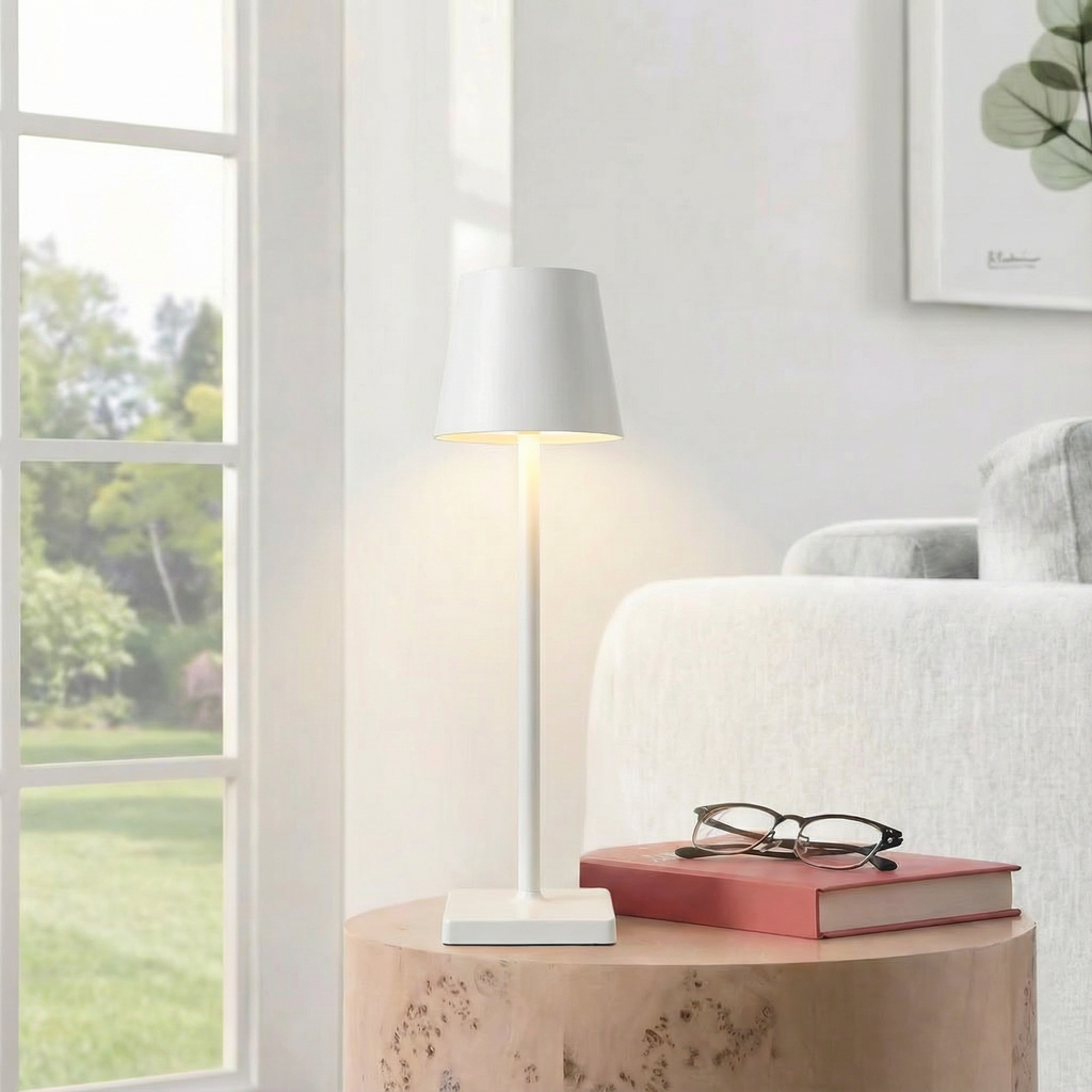 Portable Modern Aluminum Rechargeable Touch Dimmable LED Table Lamp