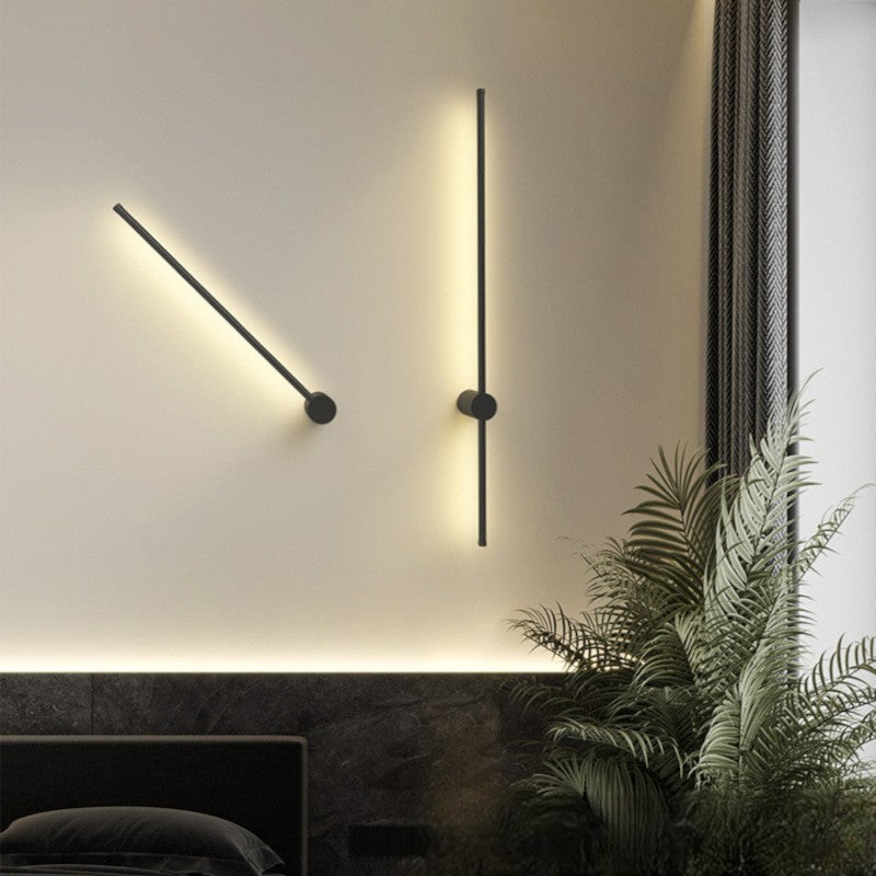 Modern Iron And Acrylic Led Linear Wall Light For Indoor Hallway