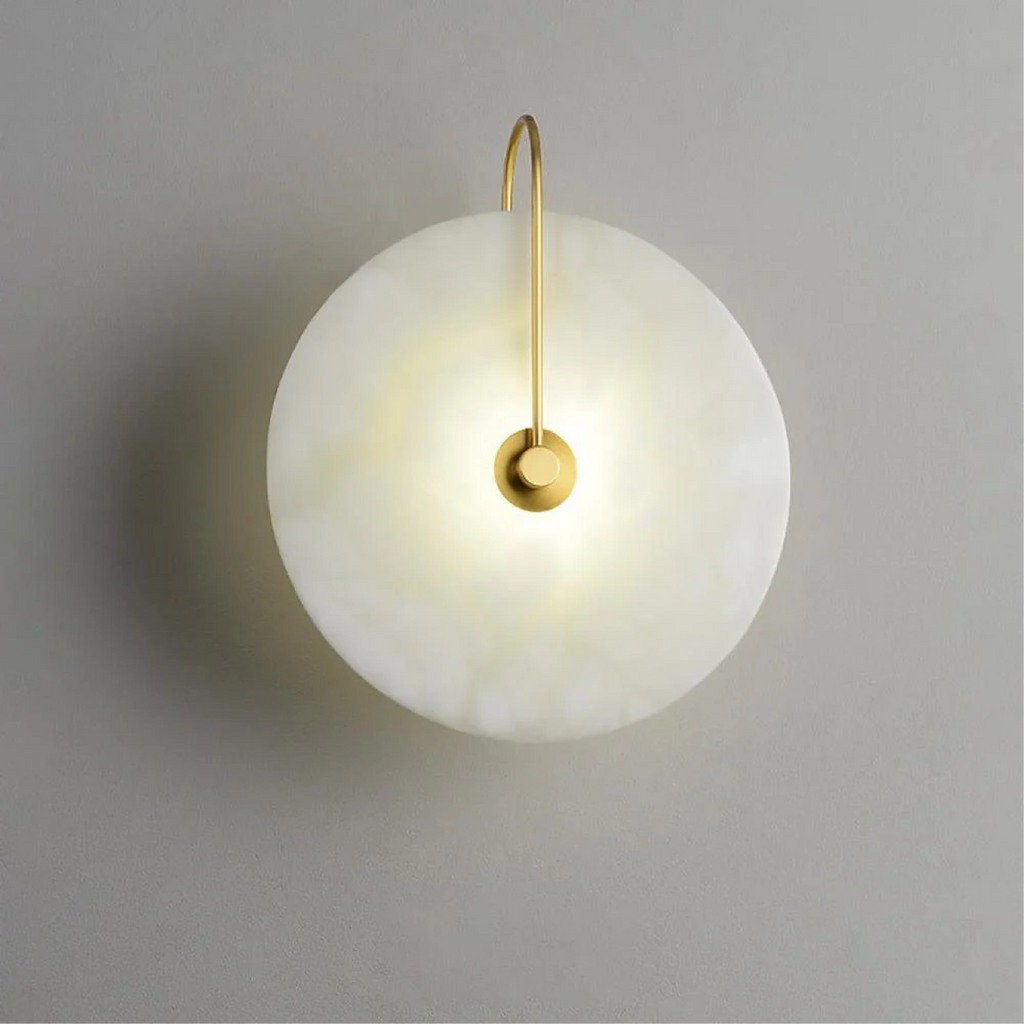 Minimalist Led Marble Wall Lamp With Sleek Geometric Design For Home