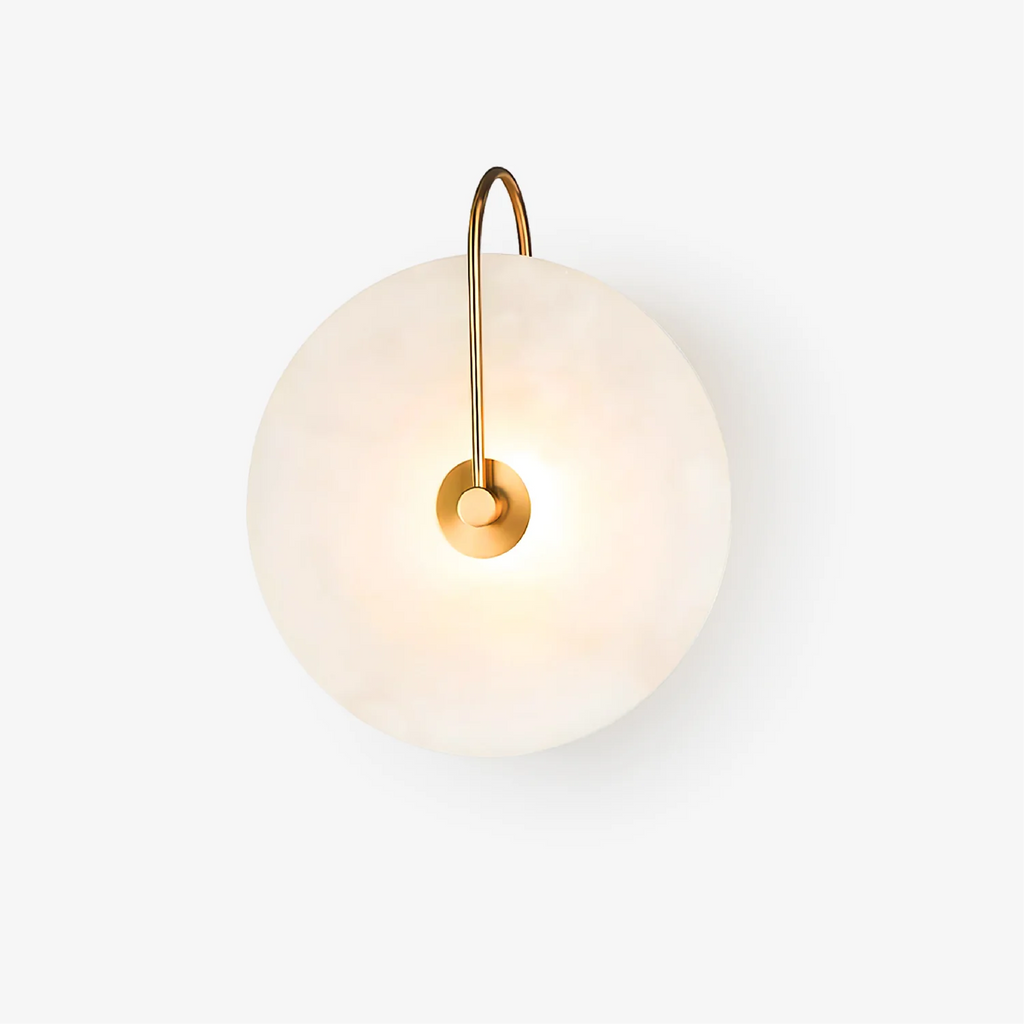 Minimalist Led Marble Wall Lamp With Sleek Geometric Design For Home