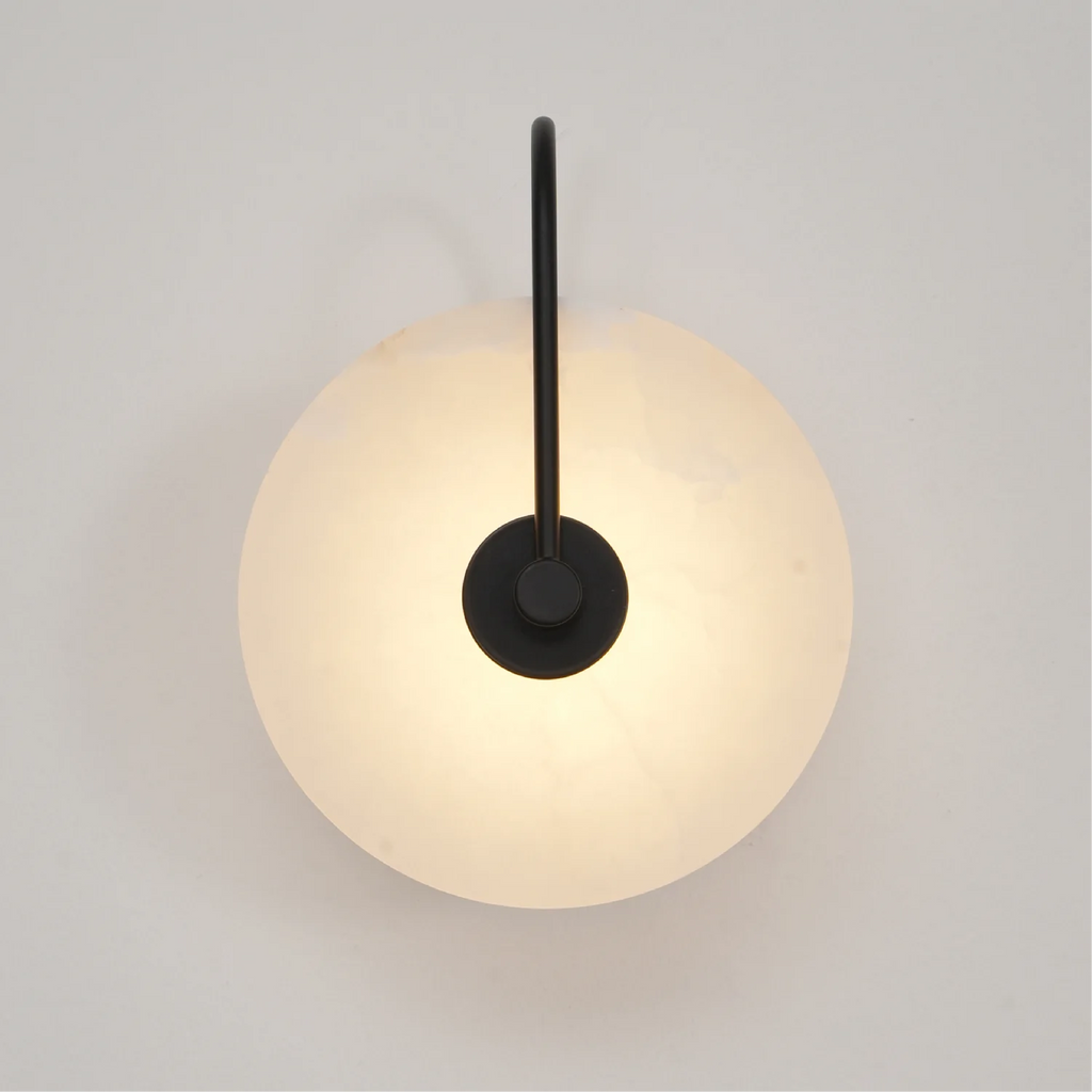 Minimalist Led Marble Wall Lamp With Sleek Geometric Design For Home