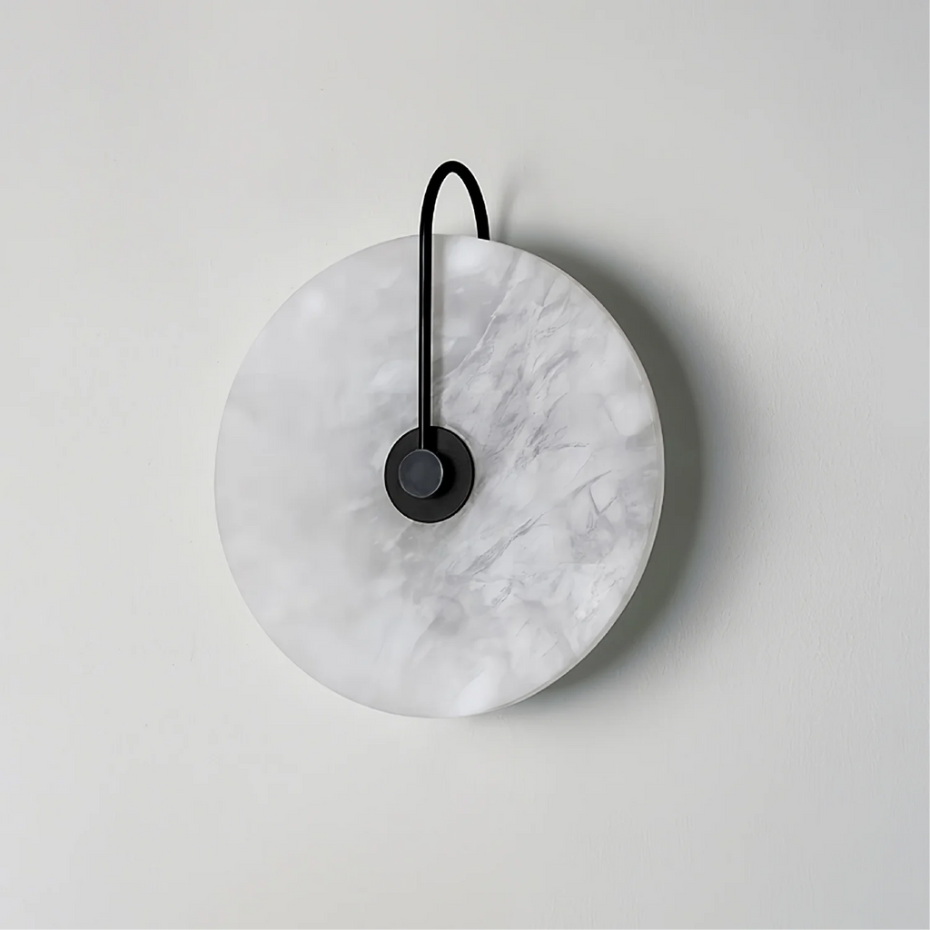 Minimalist Led Marble Wall Lamp With Sleek Geometric Design For Home