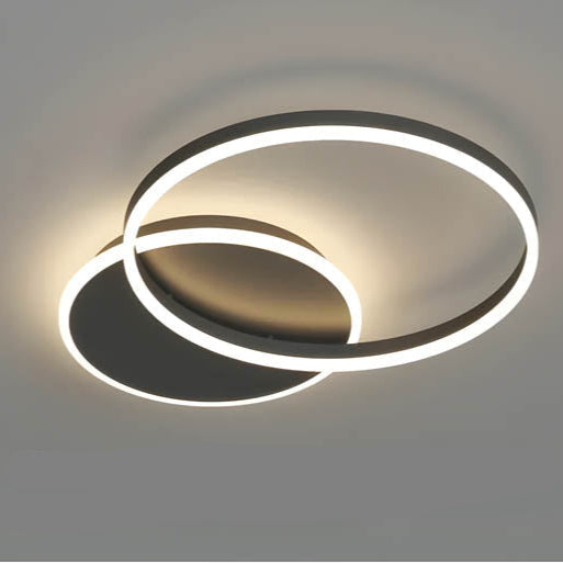 Modern Multi Ring LED Ceiling Light With Warm Ambient Lighting