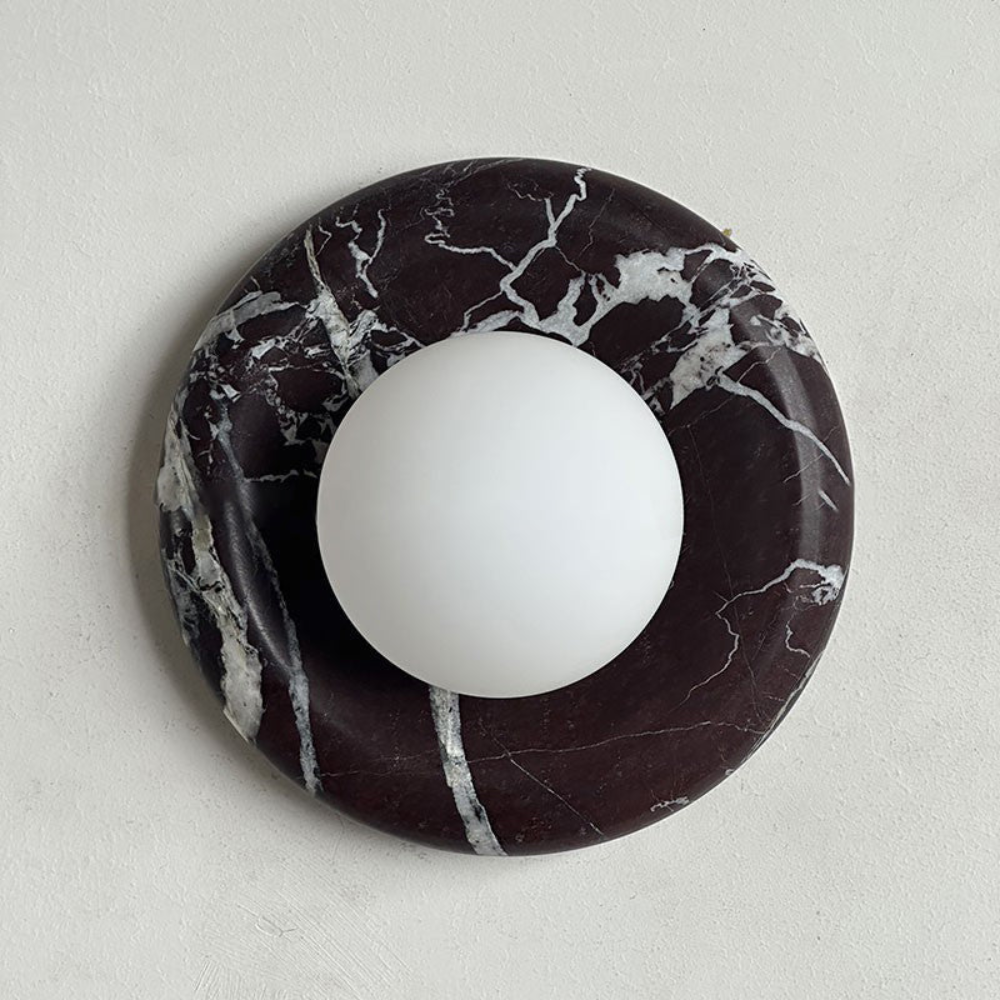 Modern Marble Wall Sconce LED Glass Globe