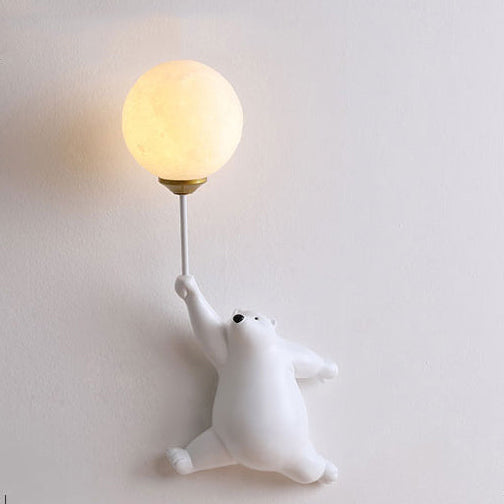 Bear Balloon Wall Lamp Decorative Kids Room Night Light