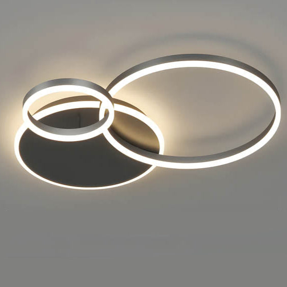 Modern Multi Ring LED Ceiling Light With Warm Ambient Lighting