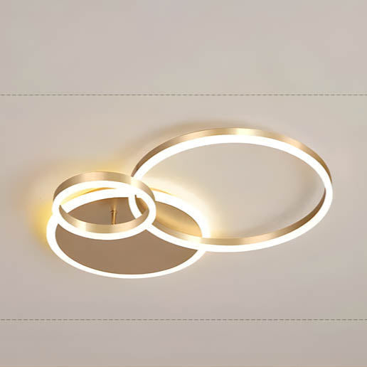 Modern Multi Ring LED Ceiling Light With Warm Ambient Lighting
