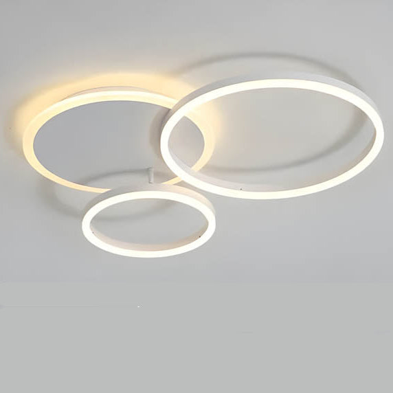 Modern Multi Ring LED Ceiling Light With Warm Ambient Lighting