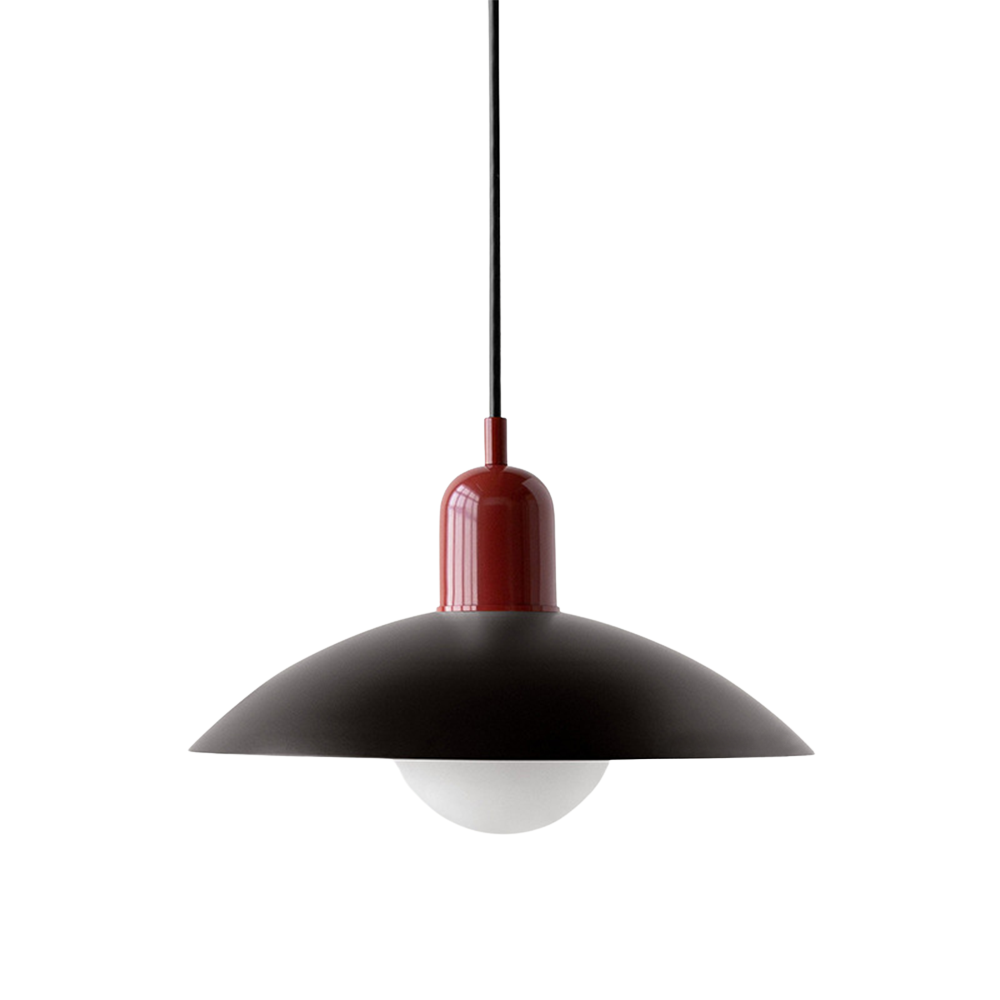 NordicCraft Shallow Curved Metal Shade Pendant Ceiling Light Creamy