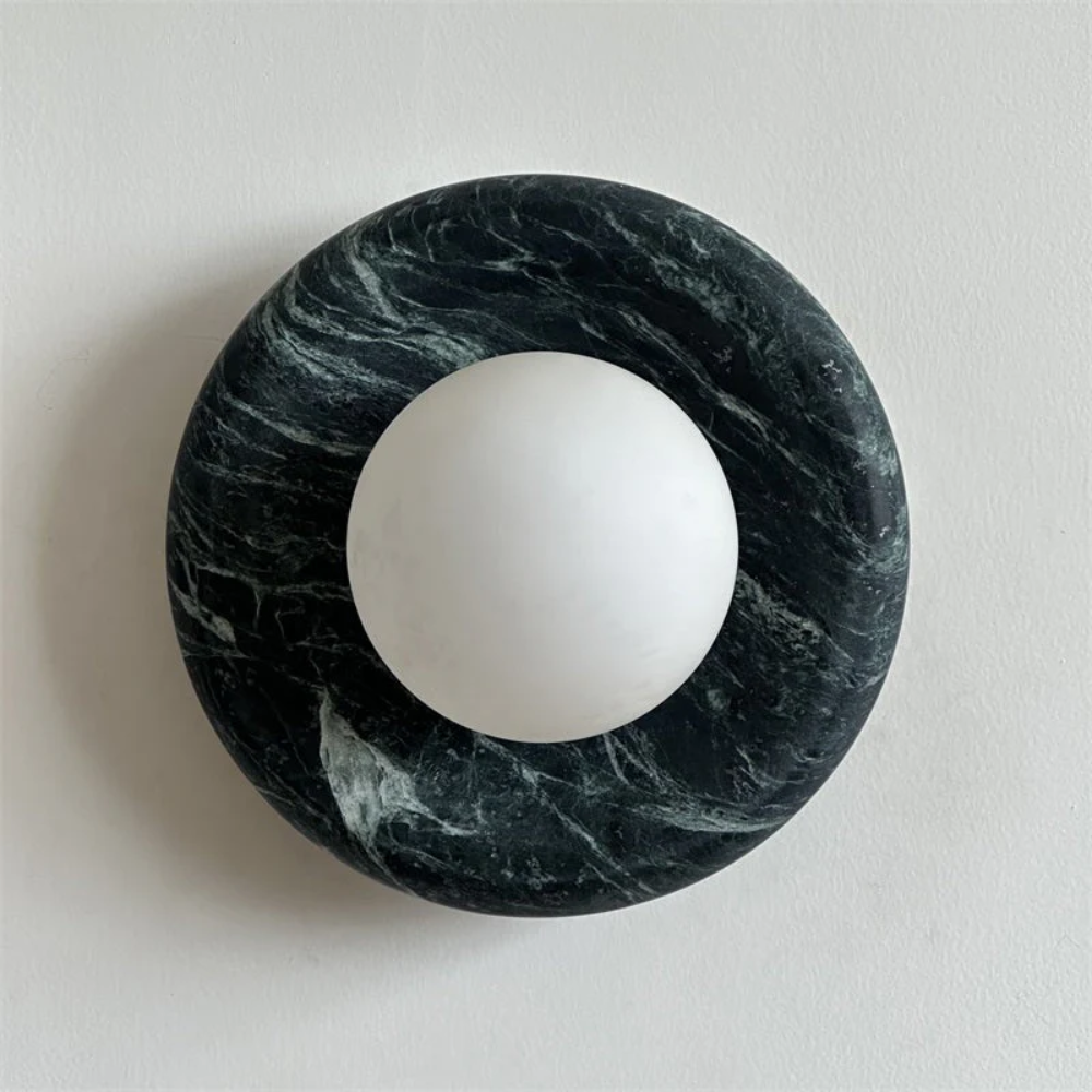 Modern Marble Wall Sconce LED Glass Globe