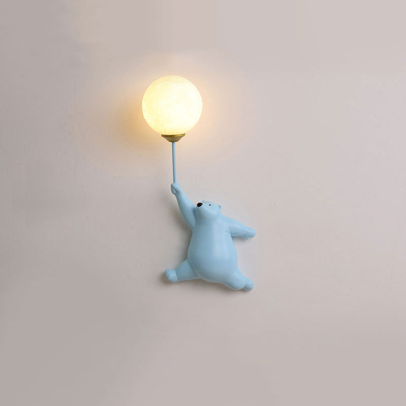 Bear Balloon Wall Lamp Decorative Kids Room Night Light