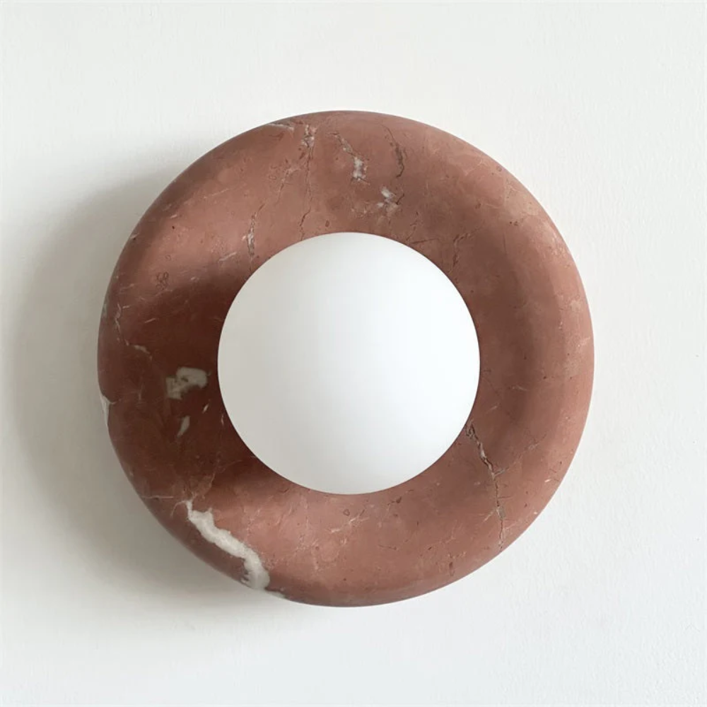 Modern Marble Wall Sconce LED Glass Globe