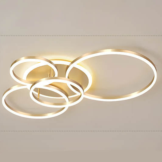 Modern Multi Ring LED Ceiling Light With Warm Ambient Lighting