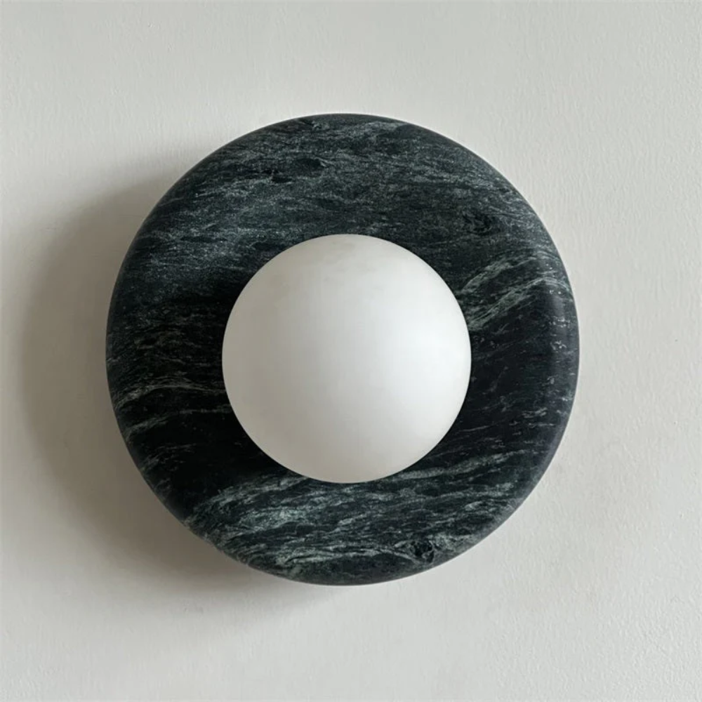 Modern Marble Wall Sconce LED Glass Globe