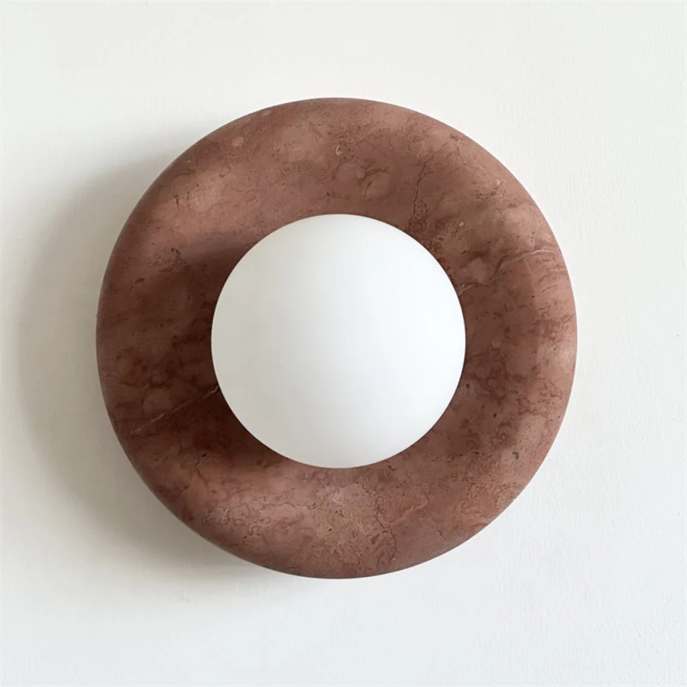 Modern Marble Wall Sconce LED Glass Globe