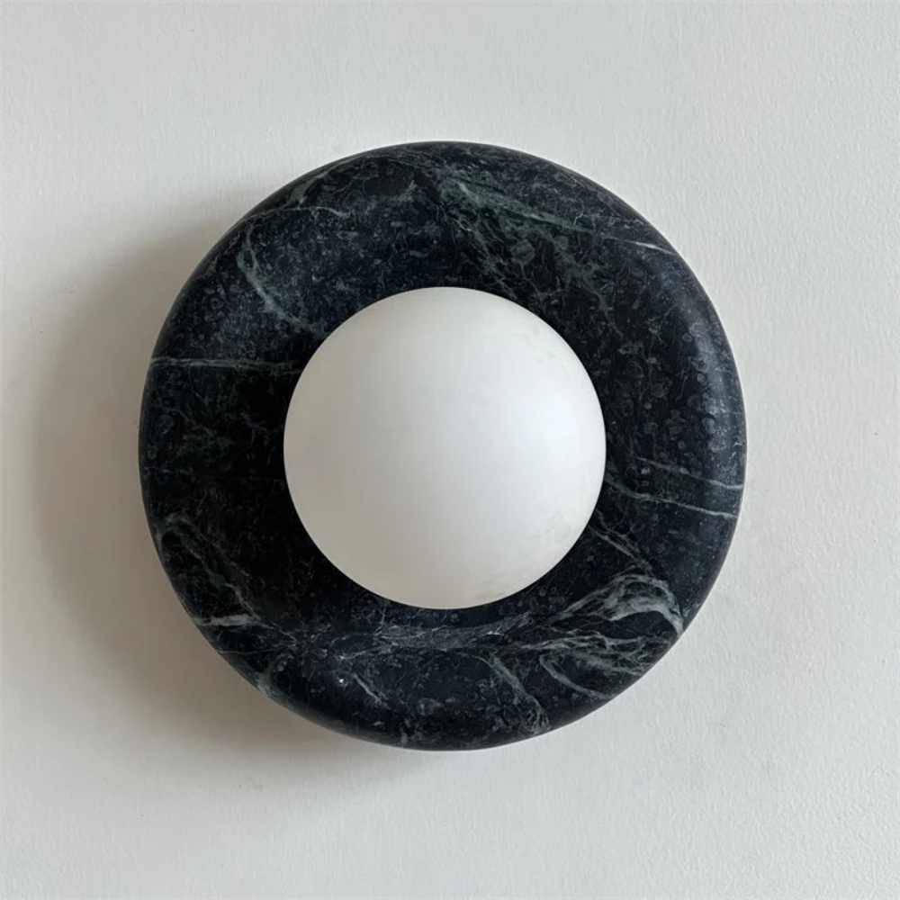 Modern Marble Wall Sconce LED Glass Globe