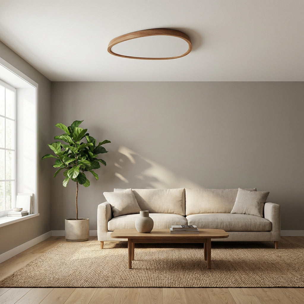 Nanyang Vintage French Retro LED Fabric Flush Mount Ceiling Light