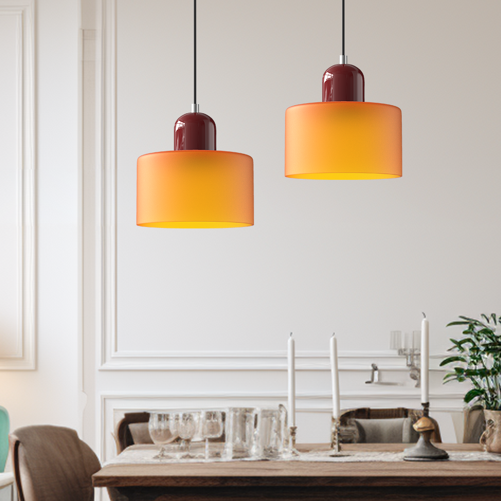 Modern Coloured Bauhaus Pendant Light For Dining Kitchen Island Decor