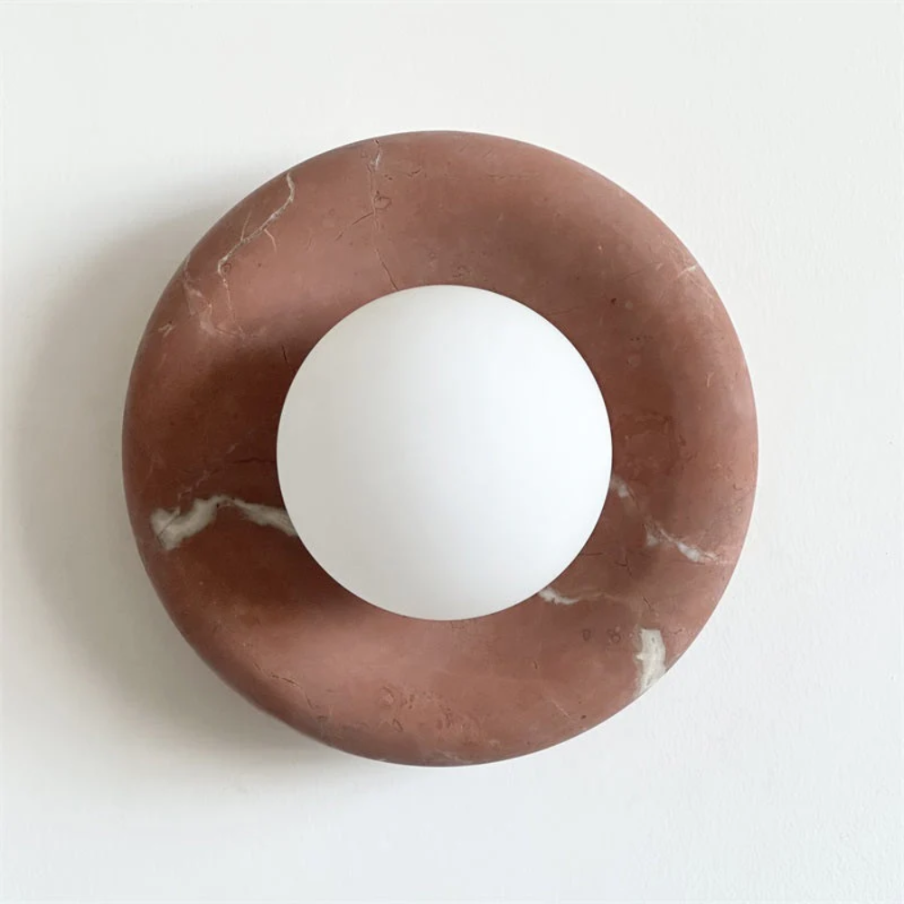 Modern Marble Wall Sconce LED Glass Globe