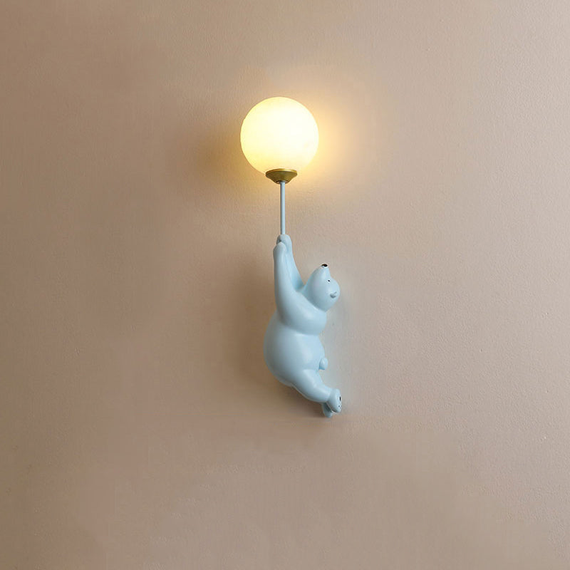 Bear Balloon Wall Lamp Decorative Kids Room Night Light