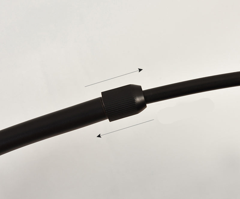 Contemporary Matte Black Arc Floor Lamp With Sturdy Round Base