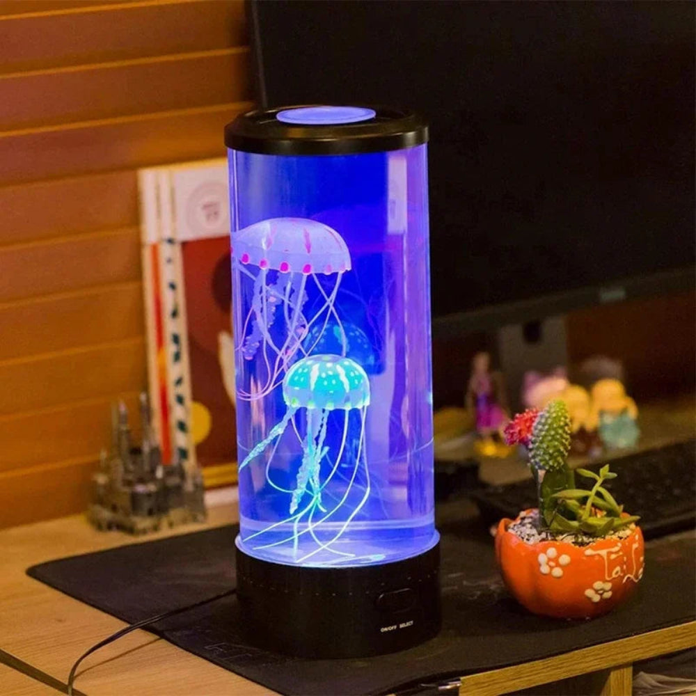 Jellyfish Led Mood Lamp With Flowing Wave Ambient Night Light