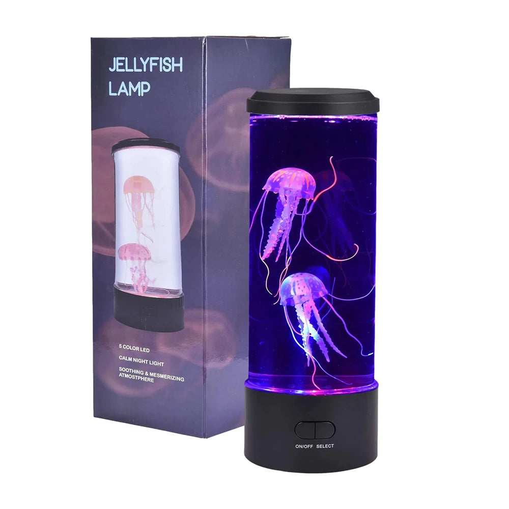 Jellyfish Led Mood Lamp With Flowing Wave Ambient Night Light