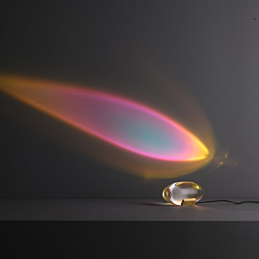 Crystal Glow Mood Table Lamp With Eye Projection Ambient Lighting