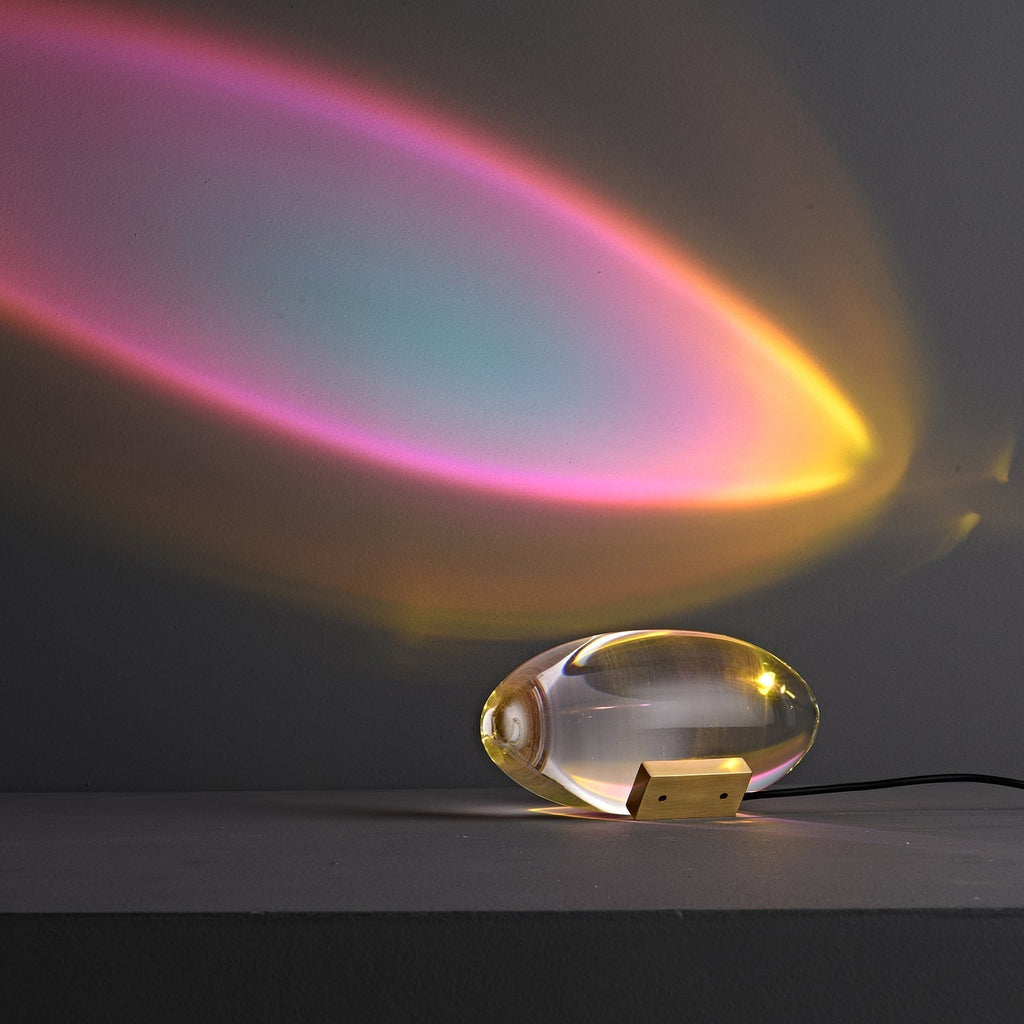 Crystal Glow Mood Table Lamp With Eye Projection Ambient Lighting