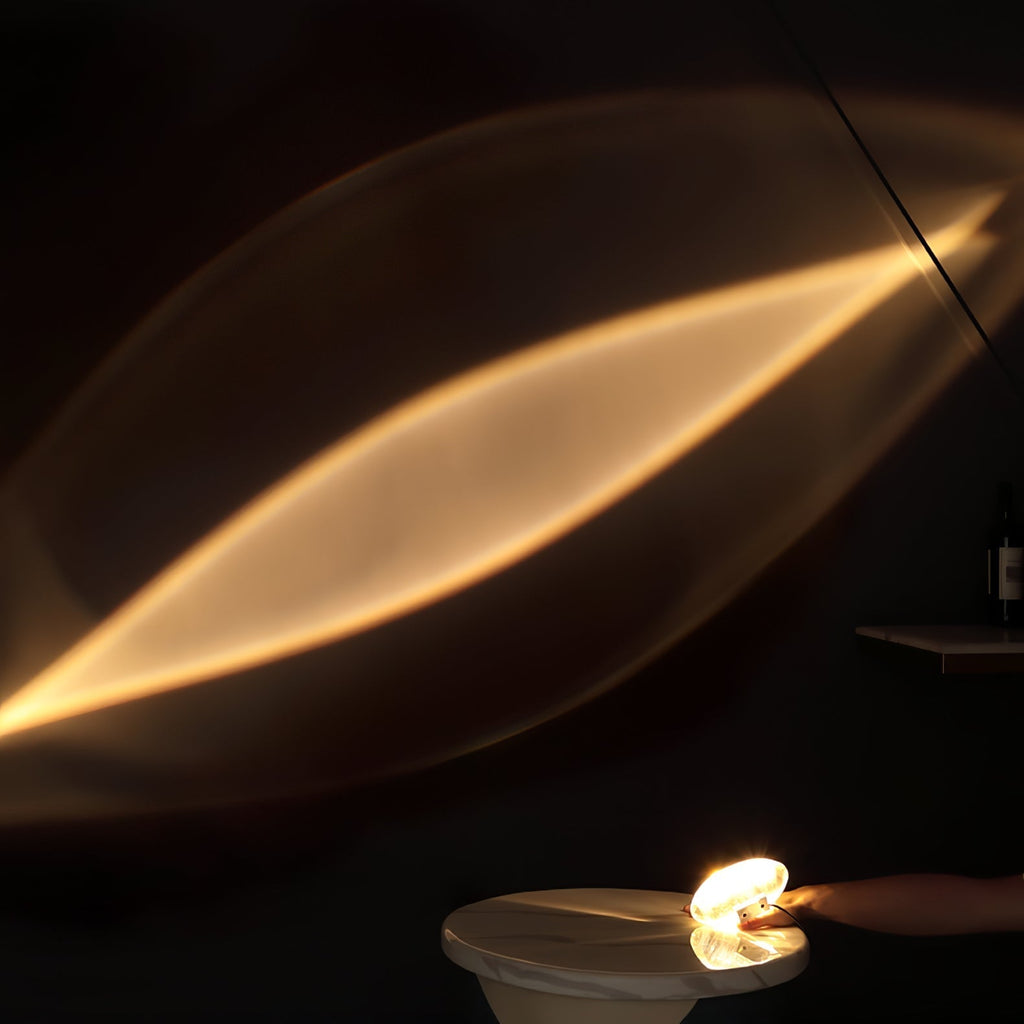 Crystal Glow Mood Table Lamp With Eye Projection Ambient Lighting