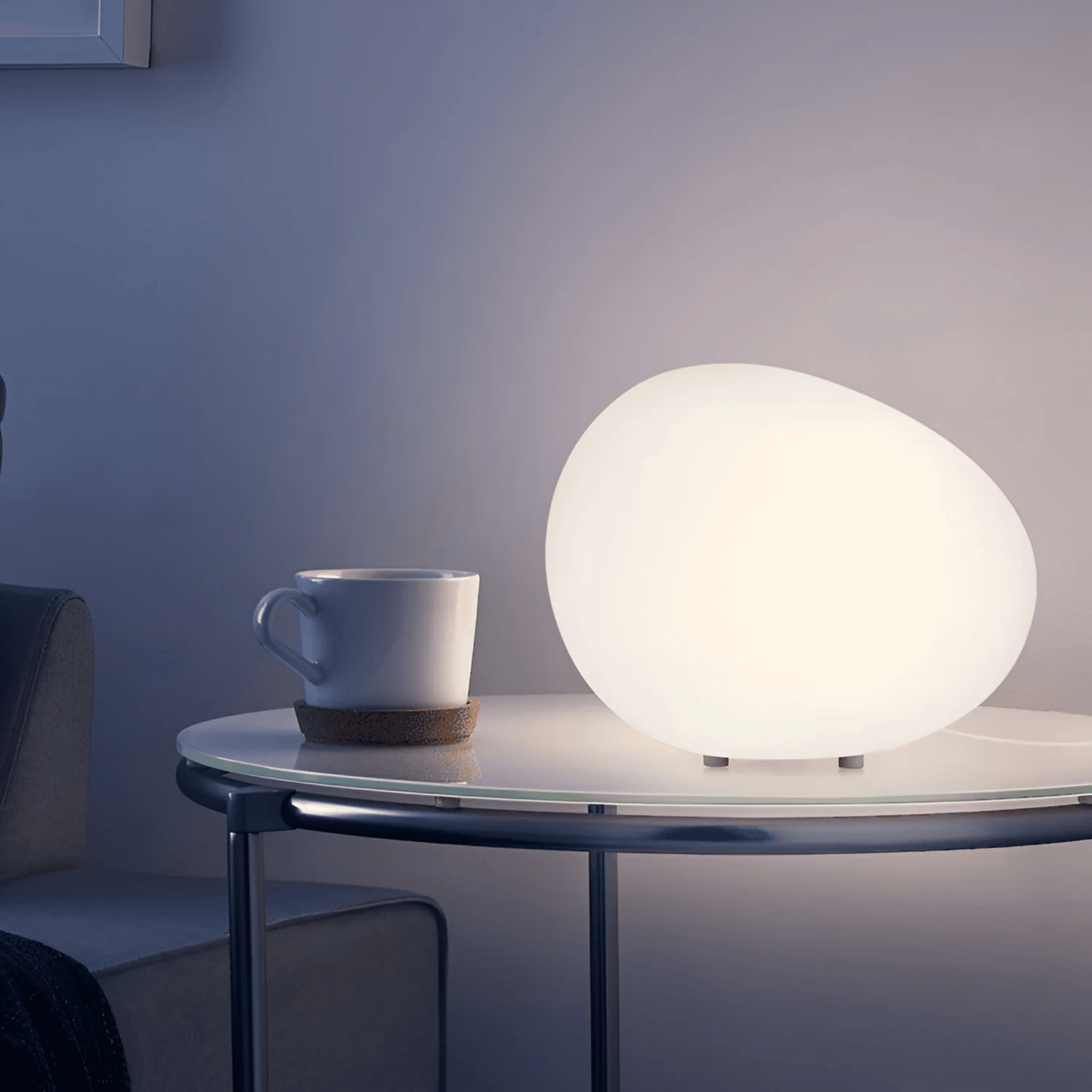 Pebble Shaped LED Night Light Surface Table With Smooth Diffused Glow