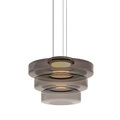 Bauhaus Layered Smoked Glass Pendant Lamp For Interior Lighting