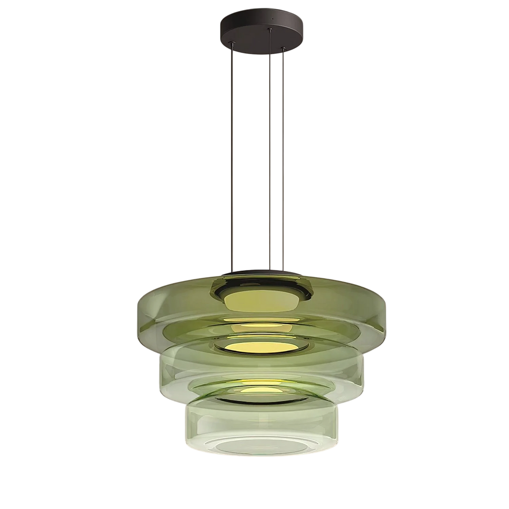 Bauhaus Layered Smoked Glass Pendant Lamp For Interior Lighting